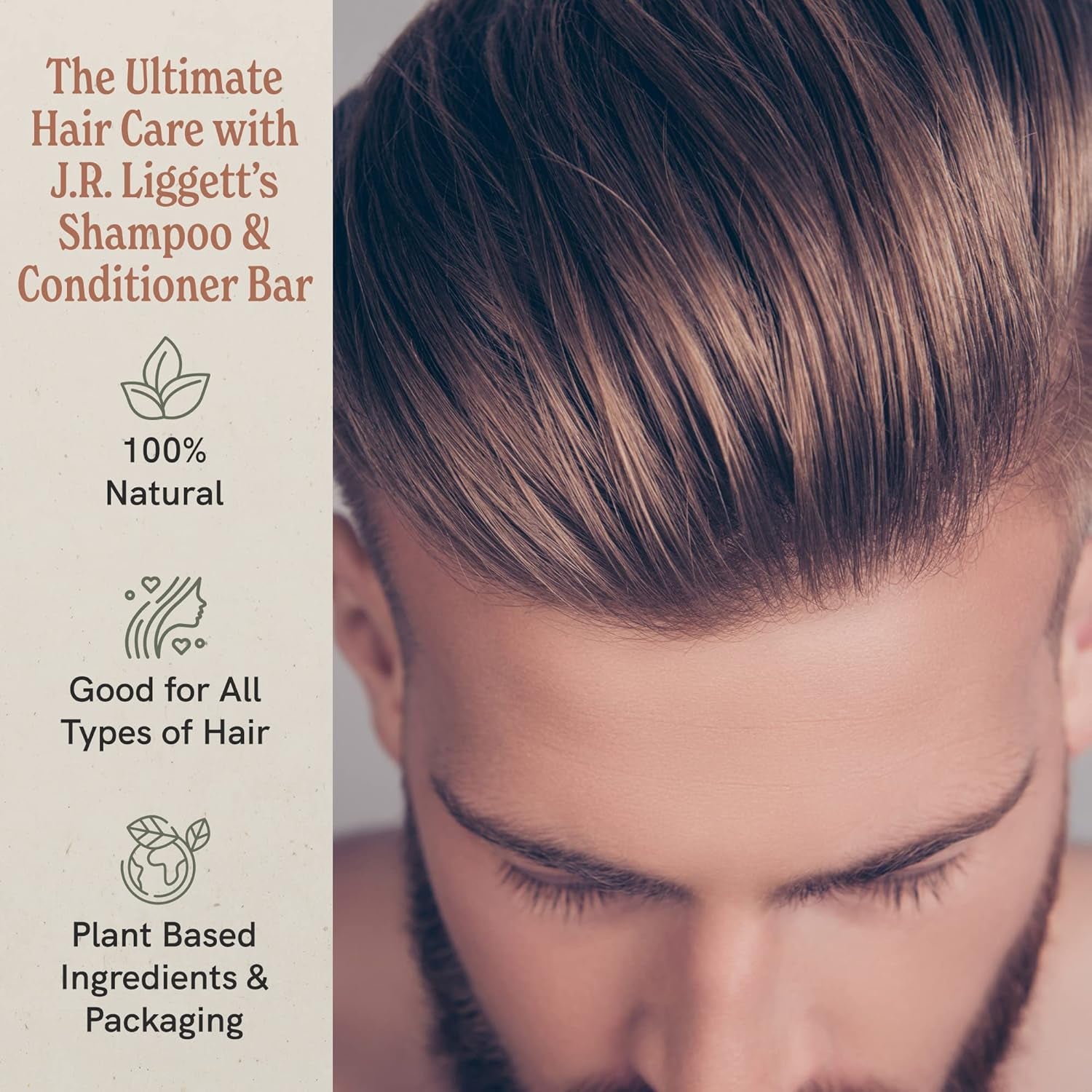 J.R.LIGGETT'S Shampoo and Conditioner Bar - Conditioner 1.75Oz + Two Moisturizing Formula Solid Shampoo Bar 3.5Oz - All-Natural Ingredients for Hair Clean, Soft, Tangle-Free, 3 Pack