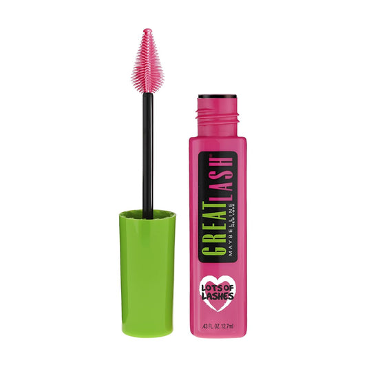 Maybelline Great Lash Lots of Lashes Washable Mascara, Volumizing, Thickening and Curling Mascara, Very Black, 1 Count